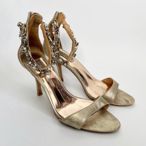 Badgley Mischka jewelled ankle strap heels. Size 5.5 but would fit a size 6 too - Picture 13 of 13